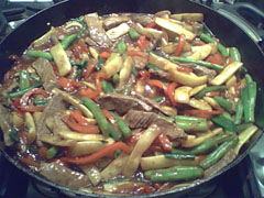 Ginger Beef and Green Bean Stir Fry