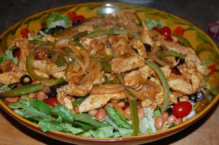 chicken fajita salad