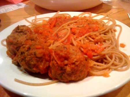 meatballs and spaghetti