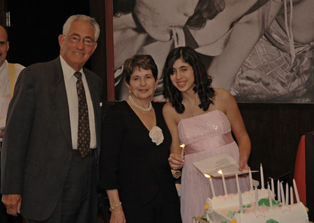 Dad, Mom & Sammi at Sammi's Bat Mitzvah