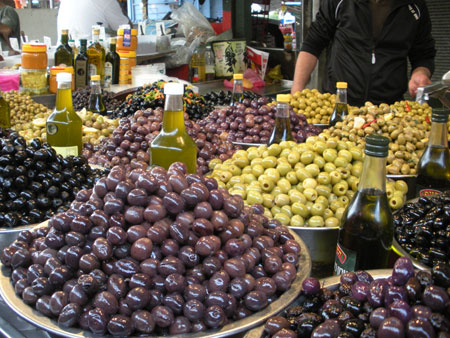 Olive Assortment at Carmel Market