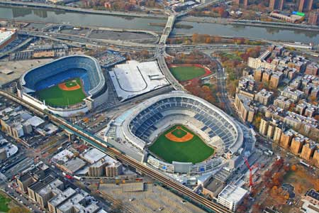 The Old and the New Yankee Stadium