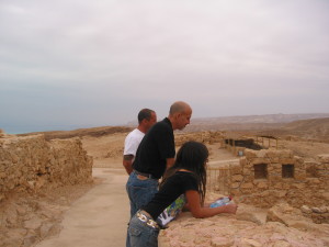 Beja, Chris and Sammi atop Masada
