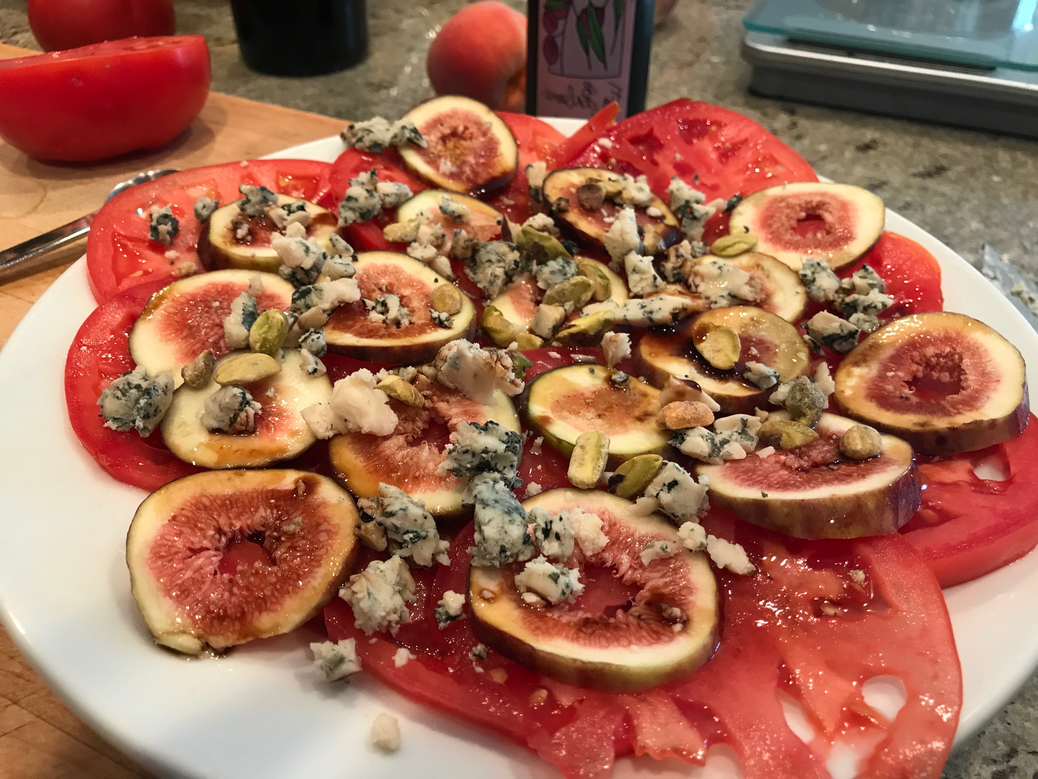Tomato, Fresh Fig and Blue Cheese Salad